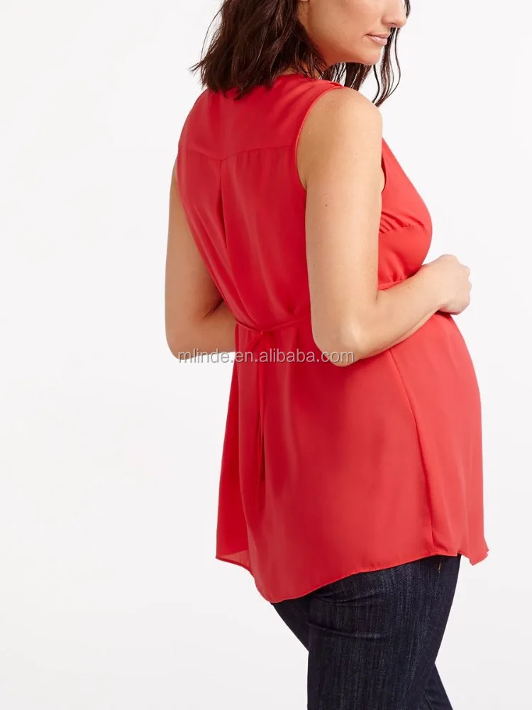 Sleeveless Saree Blouses Patterns Pregnant Women Fashion Chiffon Maternity Blouse Indian Women In Sleeveless Blouse