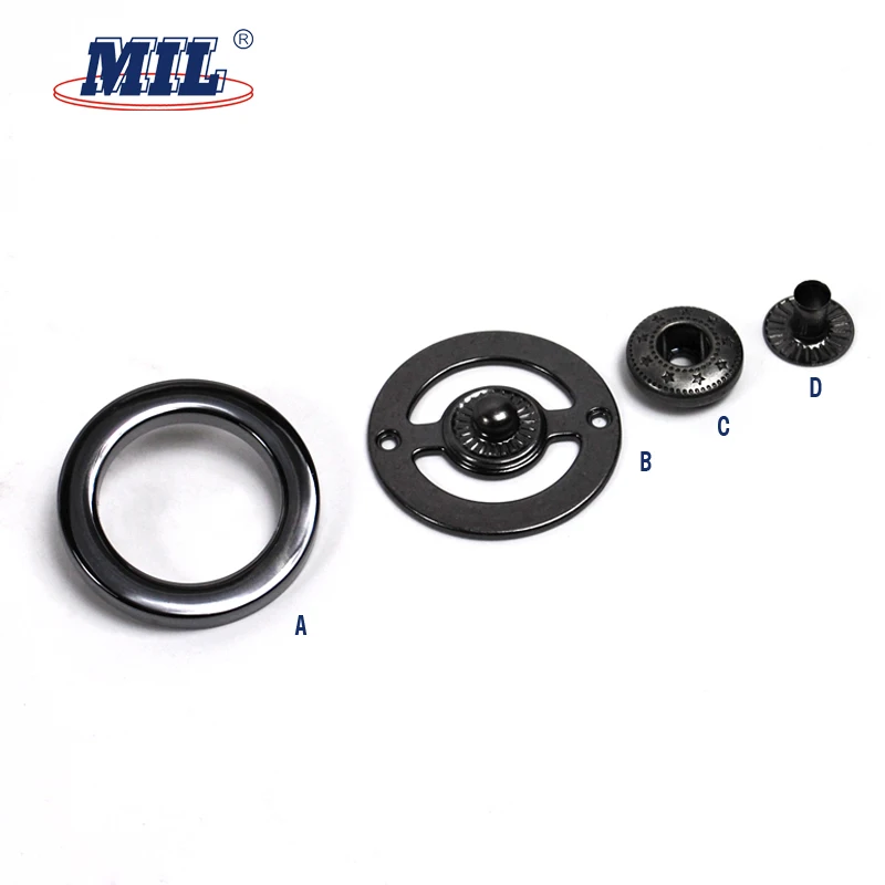 New Arrival Custom Gold Square Press Button Metal Snap Button For Wallet