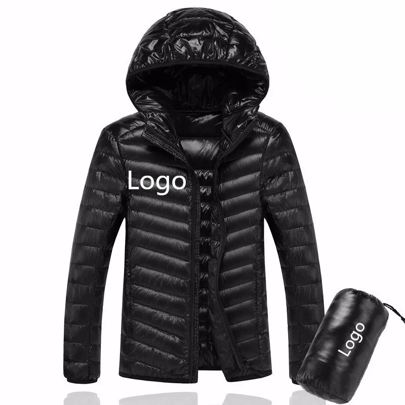 Customized Double Face Man Black Guangzhou Shiny Down Jacket Men