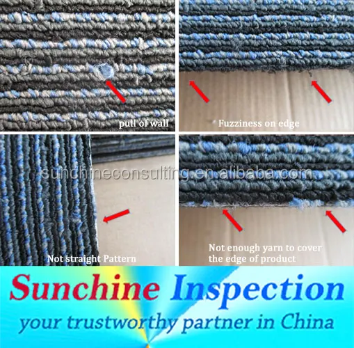 
Carpet Tiles Final Inspection / Pre-Shipment Inspection / Product Quality Control Inspection & Tests 