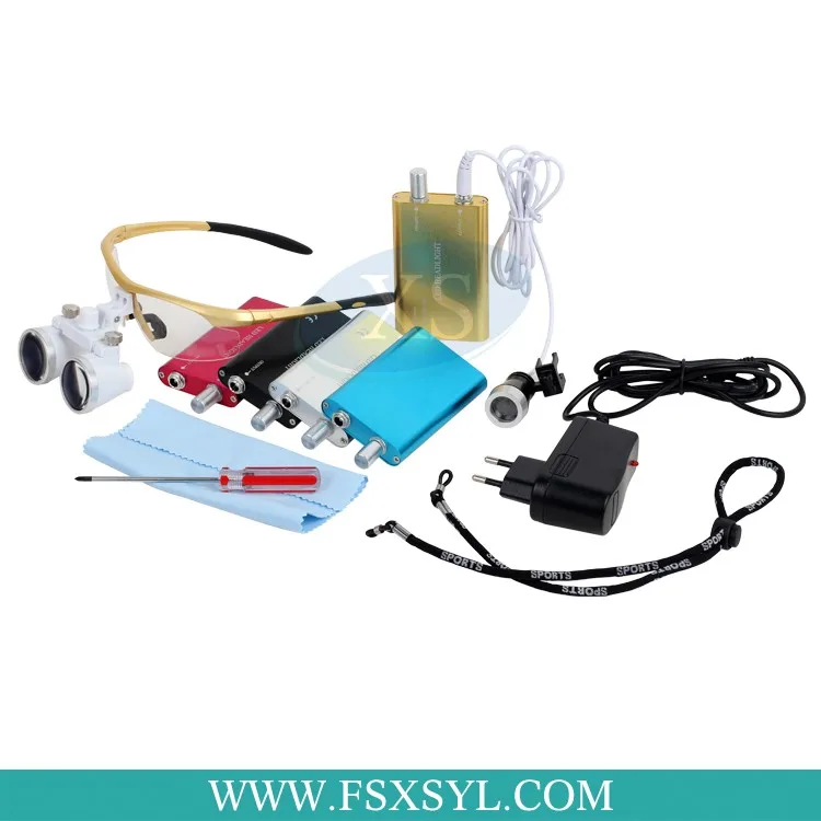 Surgical dental magnifying glasses loupes with led light