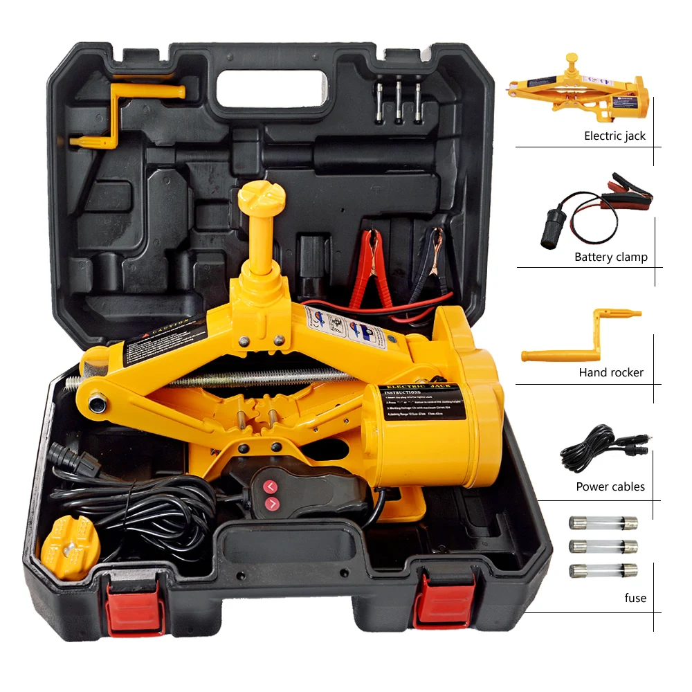 High quality car chassis repair tools 3 ton scissors electric jack