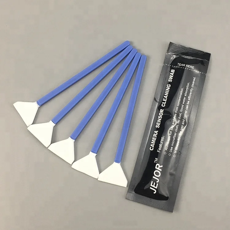 24mm Microfiber Tip Cleanroom Flat Flocked Tipped Swabs For Clean CCD Sensor Cleaner Lens