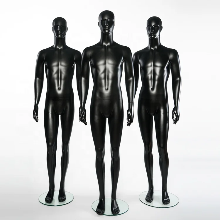 Top grade standing black mannequin full body male mannequin for clothing store display