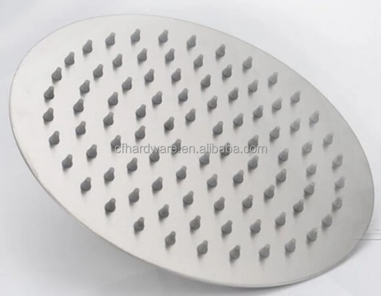 
Round Stainless Steel High Pressure Shower Head Ultra Thin Waterfall Full Body Coverage Showehead with Silicone Nozzle 