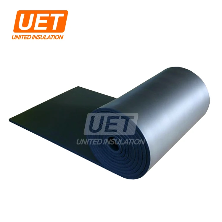 Aluminium coated closed cell natural rubber foam insulation sheet