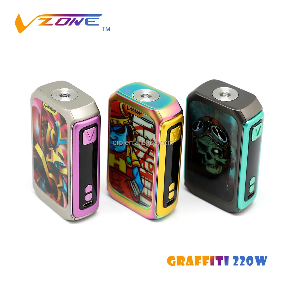 
Vzone Original e cigarette vape Vzone Graffiti 220W box Mod electronic cigarette price in saudi arabia 