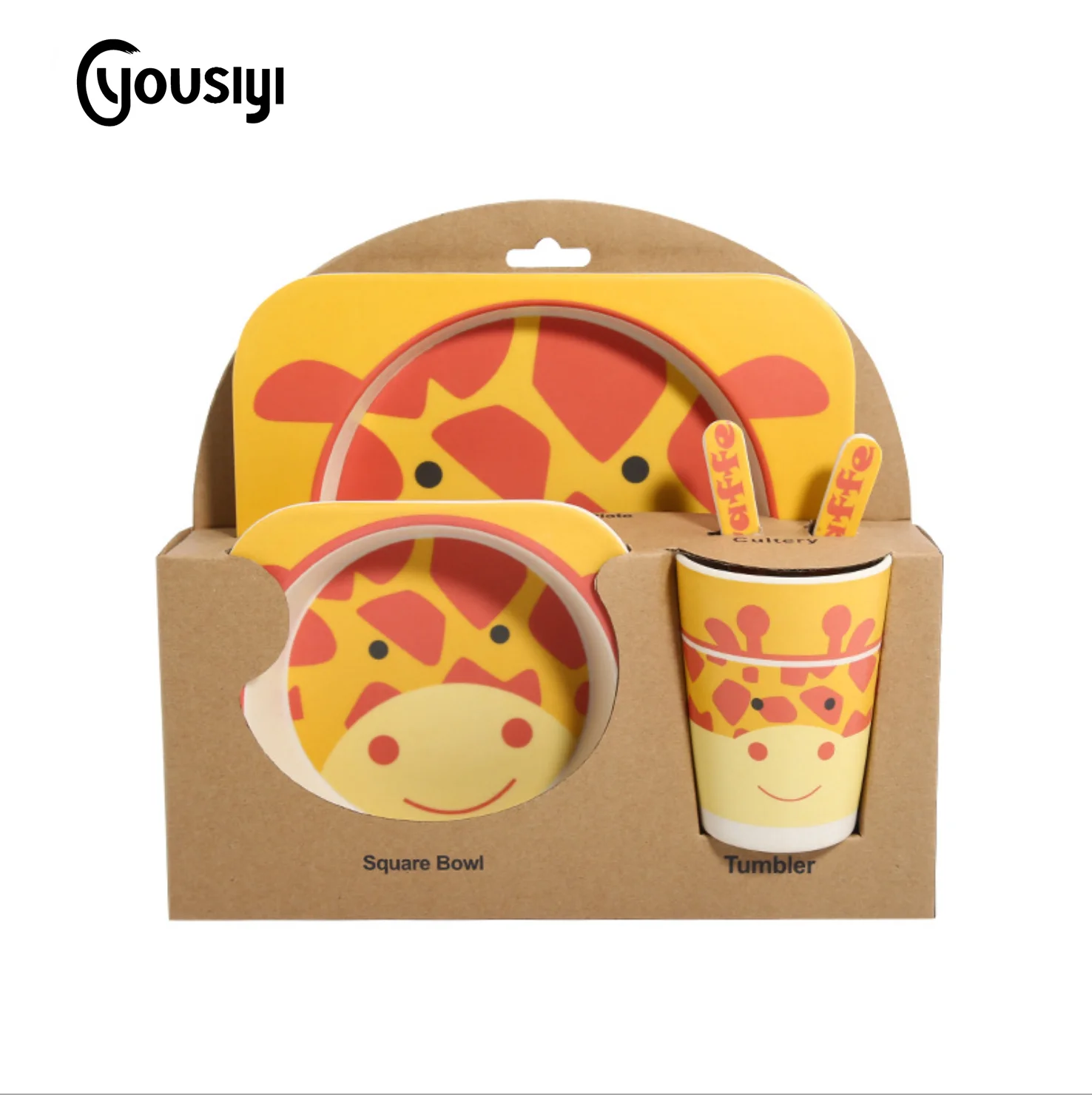 
Food Grade Bamboo Fiber Kids Baby Cutlery ,tableware,Dinnerware Sets 