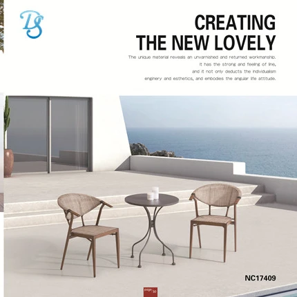 
High quality outdoor garden set balcony chair hand made aluminium rattan furniture 