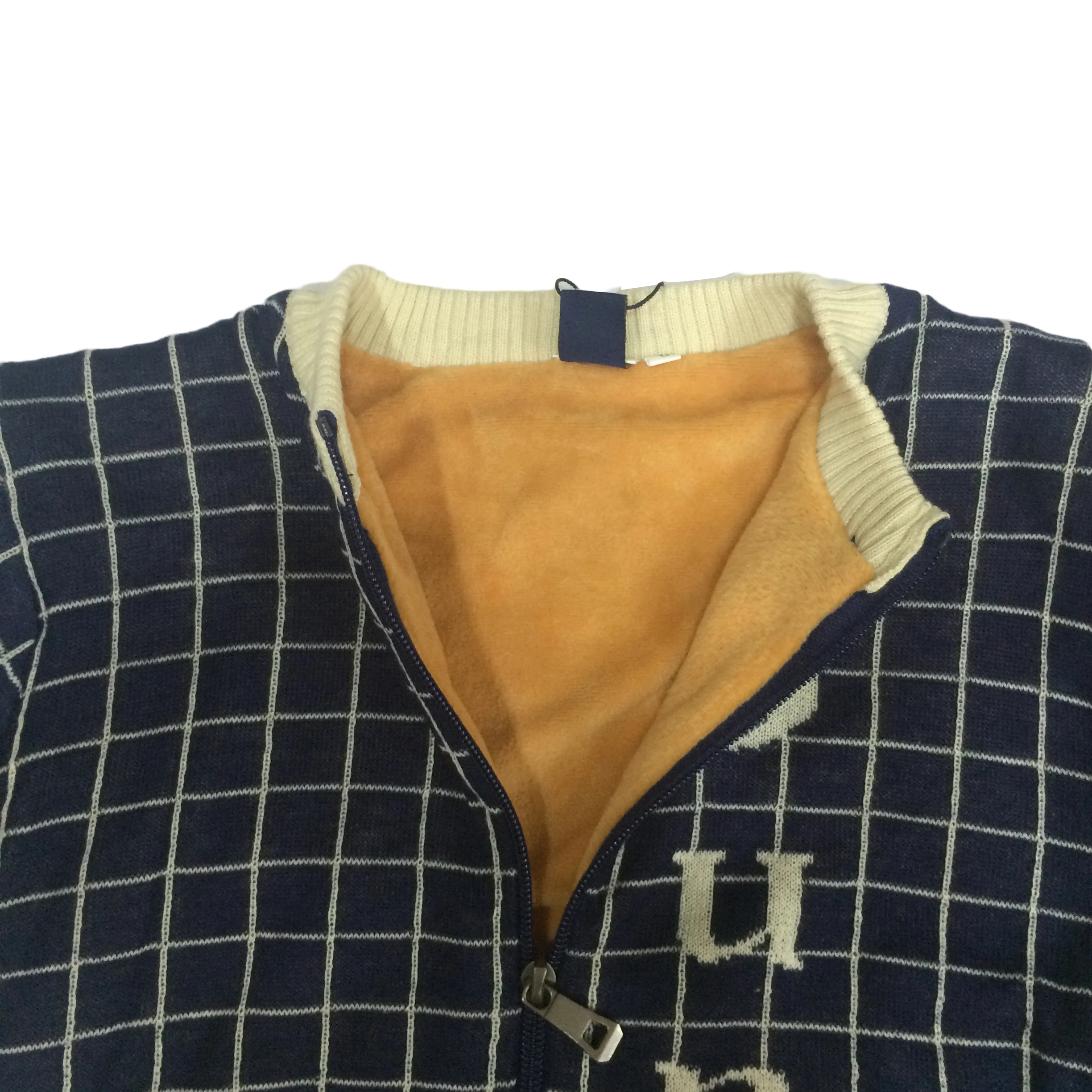 
Cardigan Winter and Boys Knitted Sweater Boys Sweater Design Lining, Buffalo Plaid with Flannel 