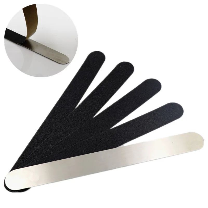  Double-sided Replacement Sand Paper Nail File With Metal Handle Polish Sanding Buffer Strips Polishing