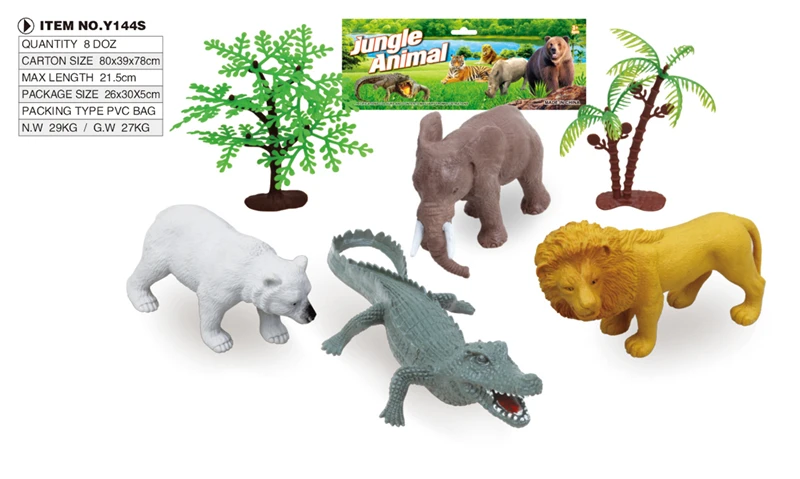 Wholesale cheap plastic zoo animals simulation farm/wild animal for kid