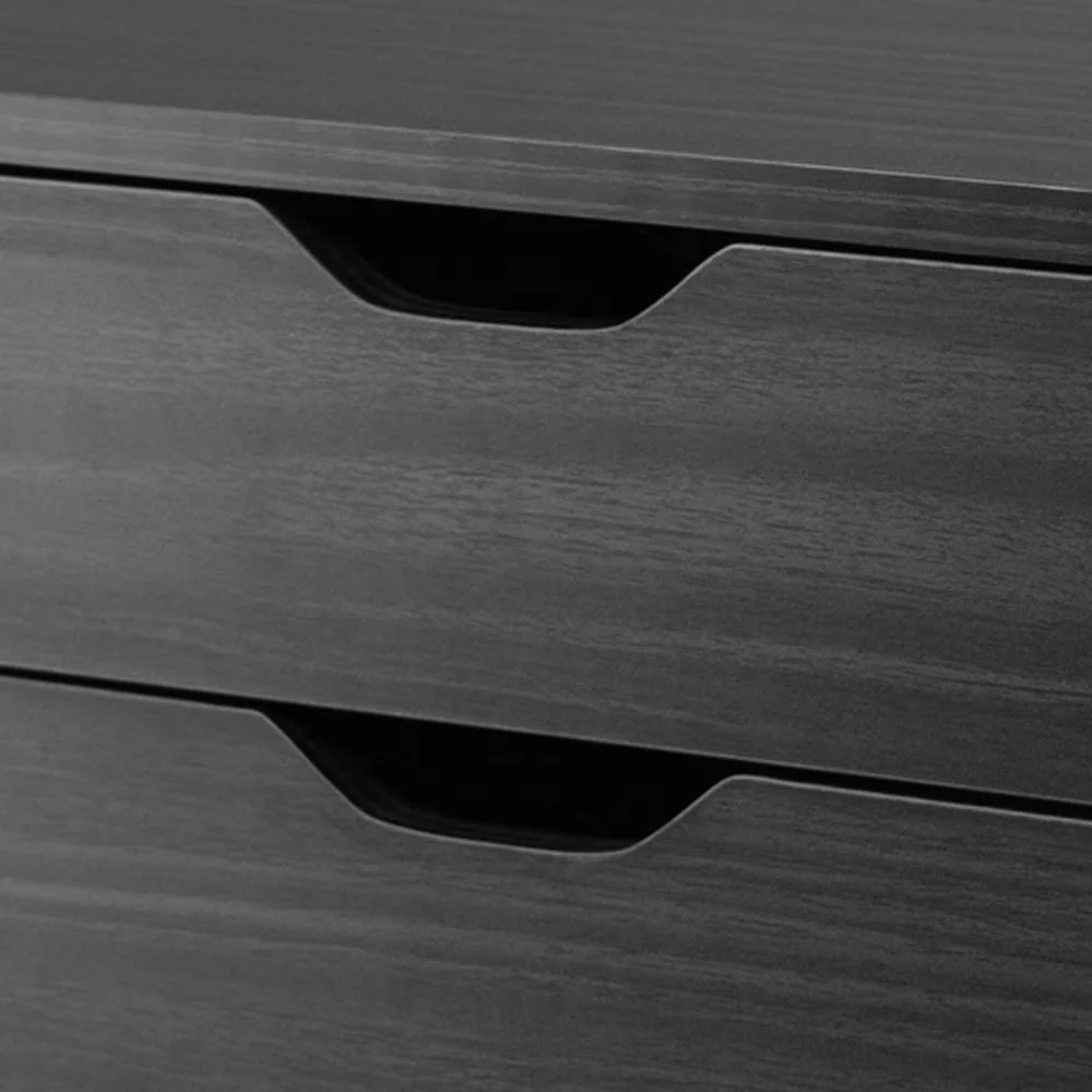 Black Veneer MDF Storage Office File Cabinet