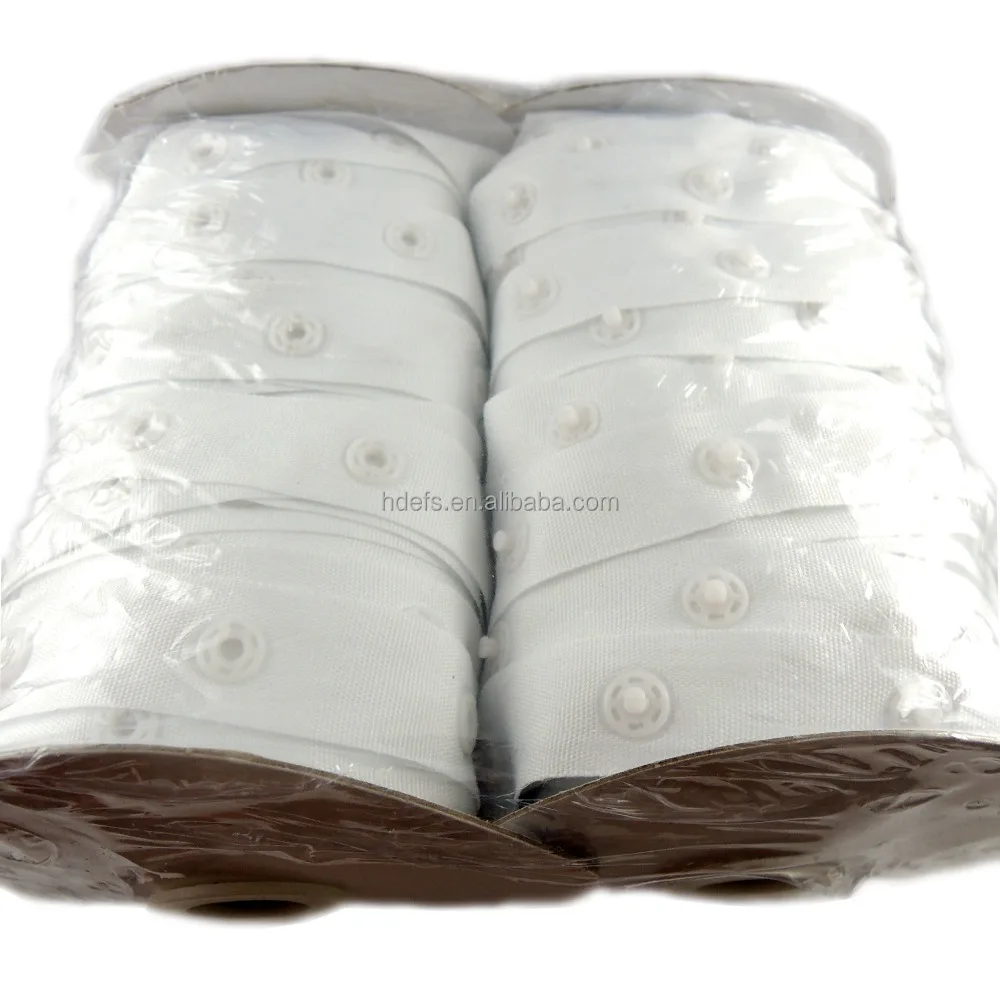 Plastic snap button tape customized color