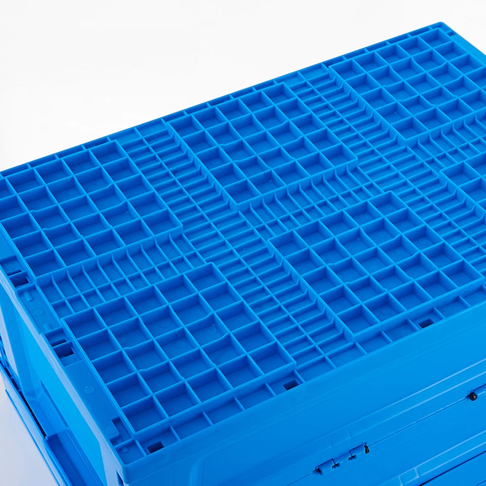
Large stackable collapsible plastic pallet container 