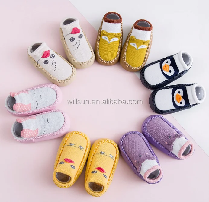 
2020 new design Cartoon Kids Toddler Baby Anti-slip Sock Boots Slipper Shoes 
