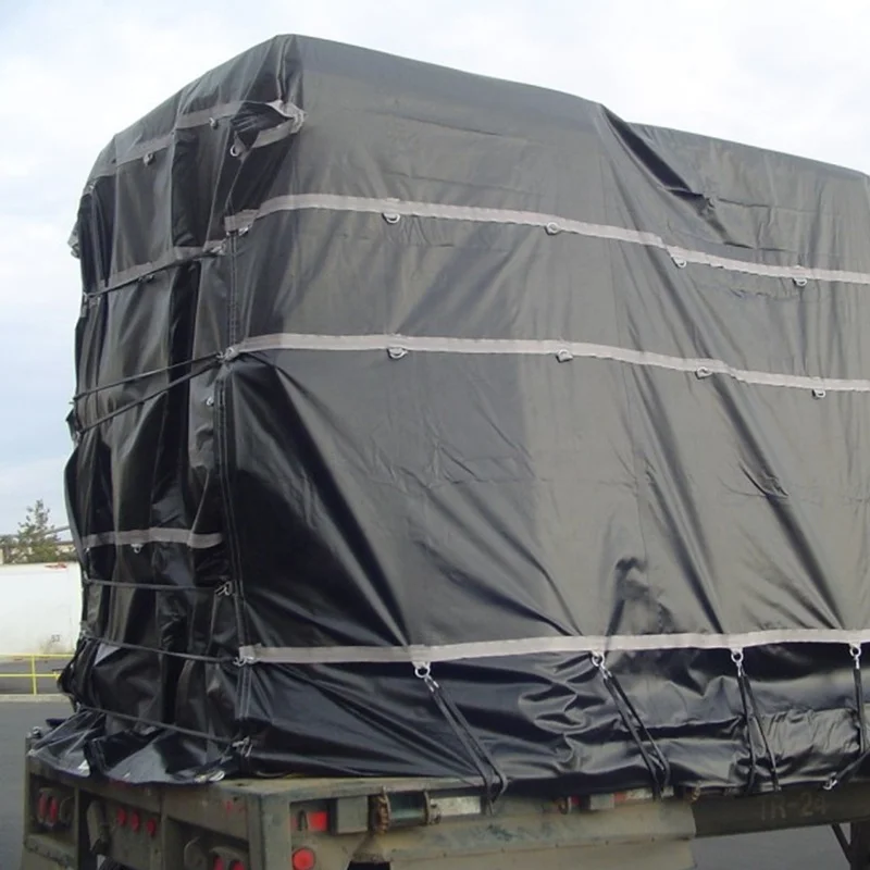 Hight Quality Waterproof Vinyl Coated Polyester Truck Tarpaulins Fabric PVC Coated Dump Truck  Mesh Tarp For Truck