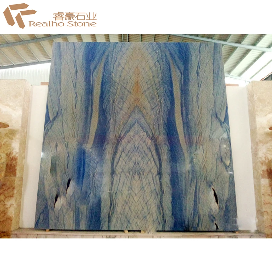 
Brazil Luxury light blue stone precious azul macaubas marble slabs price 