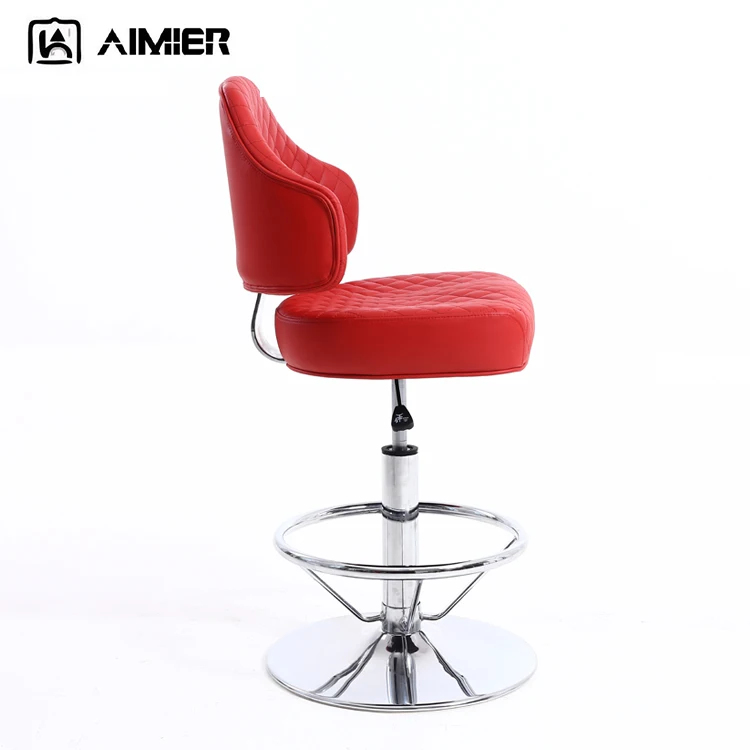 Custom Modern Casino Chair Stainless Steel Base Swivel Slot Machine Chairs Synthetic Leather Chairs
