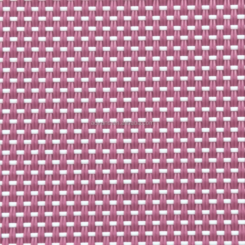 2*1 Weave Red sun bed Beach Chair Outdoor Furnitures Vinyl PVC Coated Polyester Mesh fabric