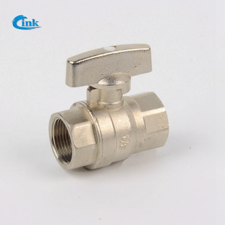 LK-2-034 ( 20mm )  Butterfly handle brass body double female threads ball valve for hot water and plumbing