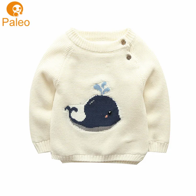 
Factory Custom Toddler and Baby Sweaters for Girls and Boys Cute Whale Jumpers 