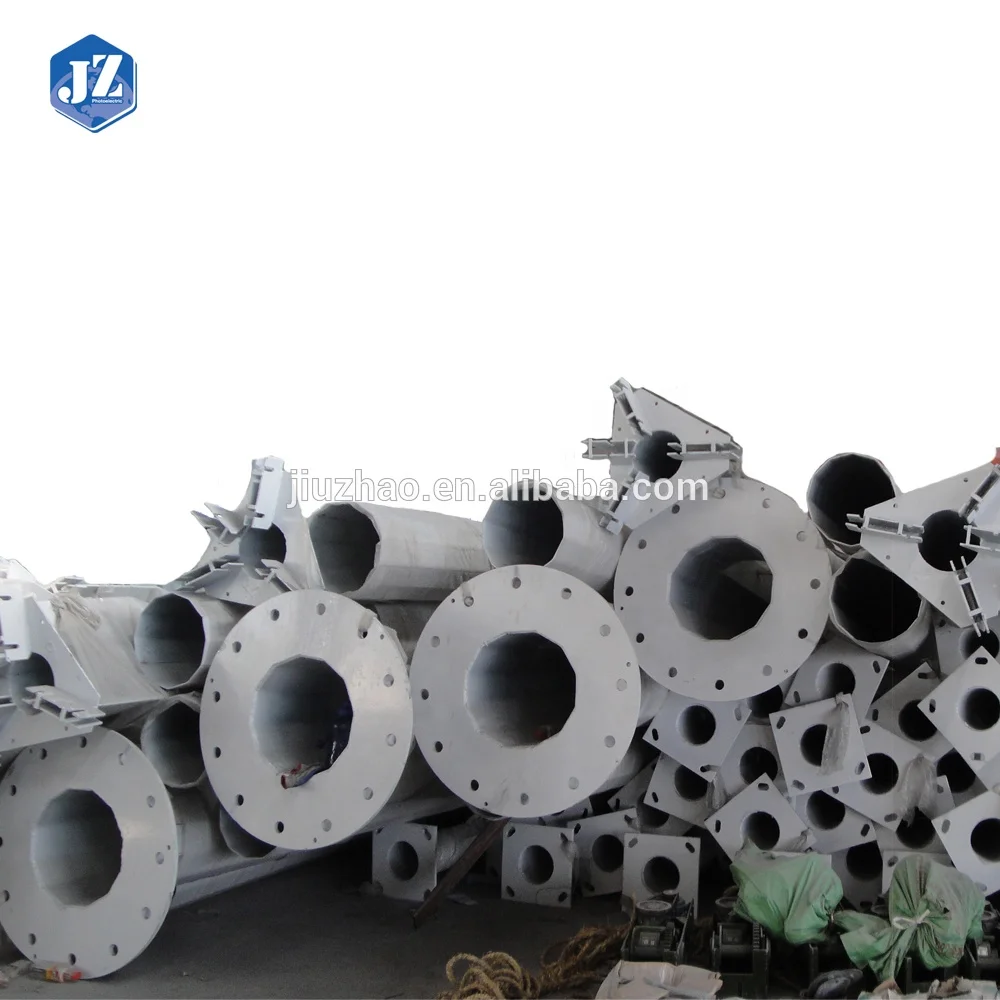 Galvanized Steel Poles Highway 16M High Mast Lighting Pole For Philippines Market