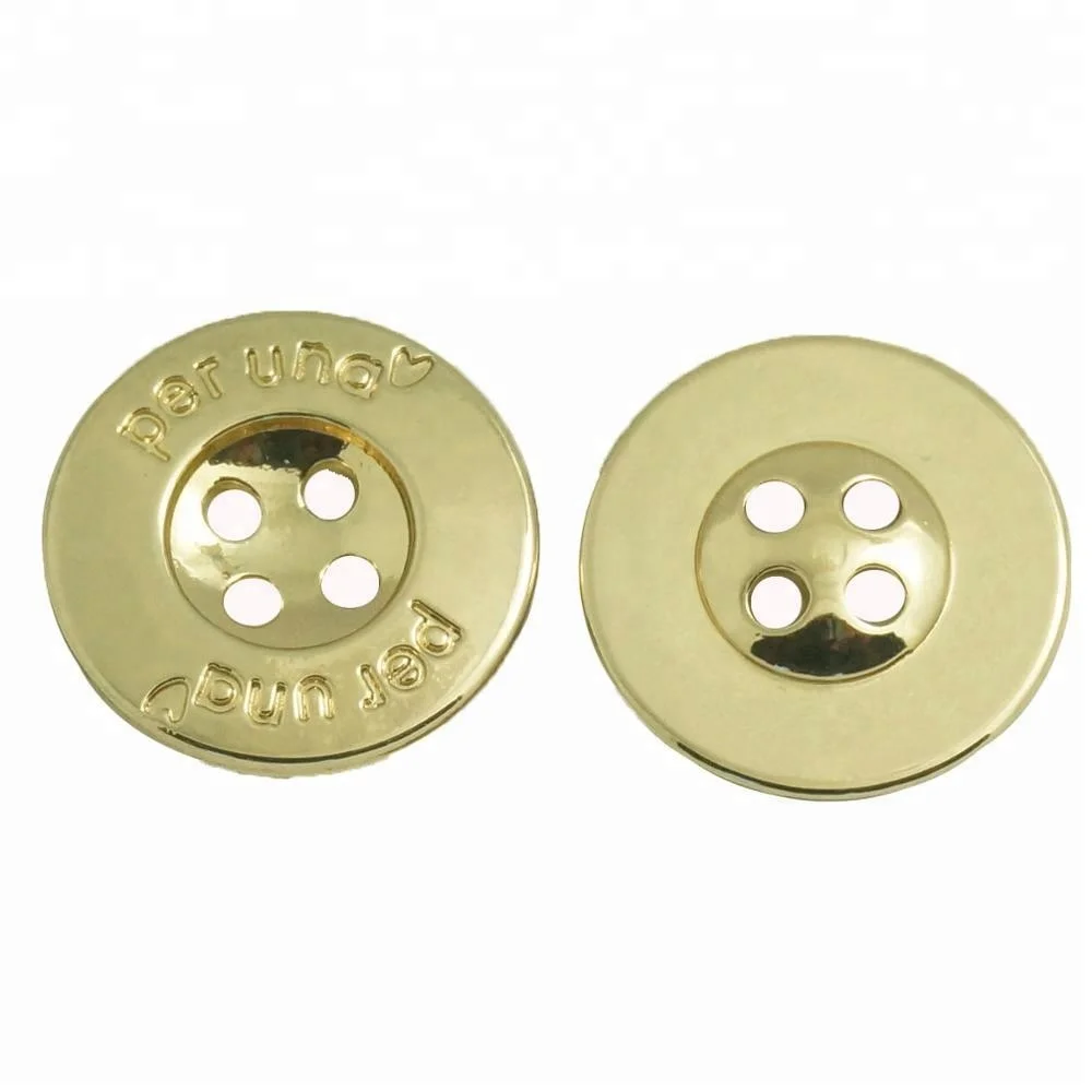 10mm hang plating gold metal buttons with border