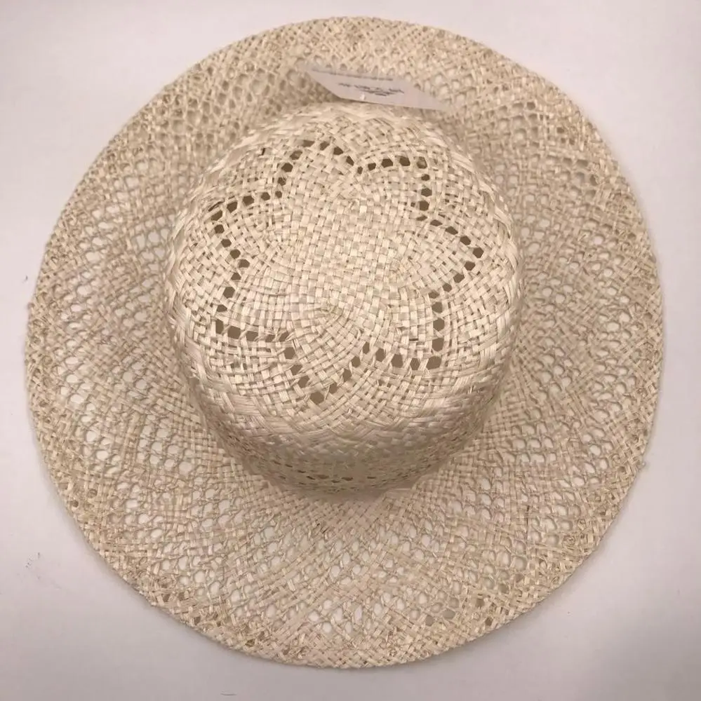 durable antique farmer natural straw hat unisex real natural glass high quality Sisal hemp grass hats