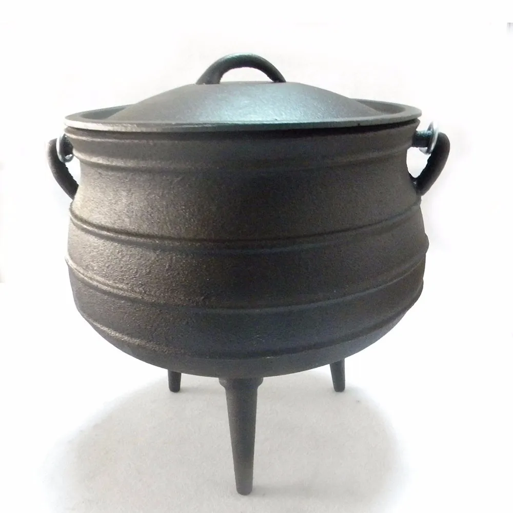 Three Legged Pre-seasoned Cast Iron Potjie Pot  South Africa Cast Iron Cauldron caldero de oggun