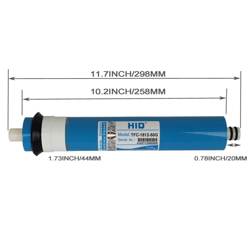 Replacement Membrane Elements 1812-50  Natural Solutions Water Filter for Home Reverse Osmosis Systems