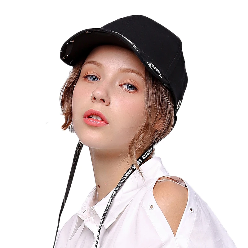 New Design Fashion Black Baseball Cap Hats with Long Ribbon (60816408157)