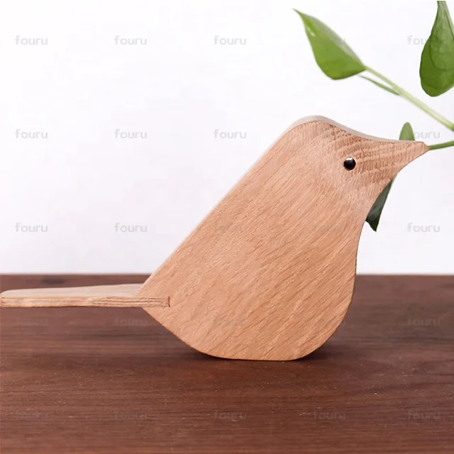 
Solid wood crafts for ideas home decore crafts Walnut and Oak material carved wooden products little bird for Living room decor 