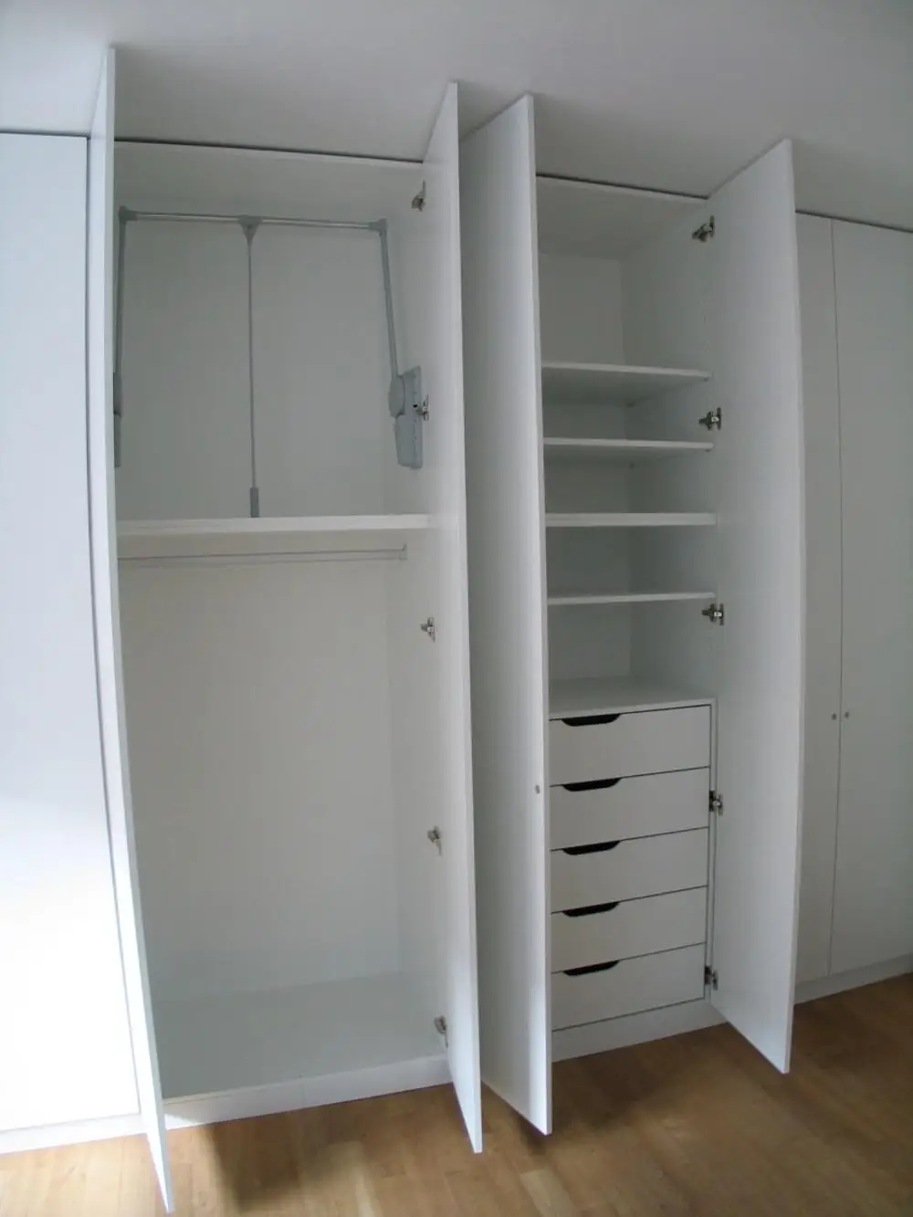 2018 bedroom armoire wardrobe design with price in plywood material