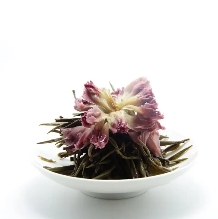 Natural artistic Carnation green beauty healthy handmade Chinese blooming tea ball