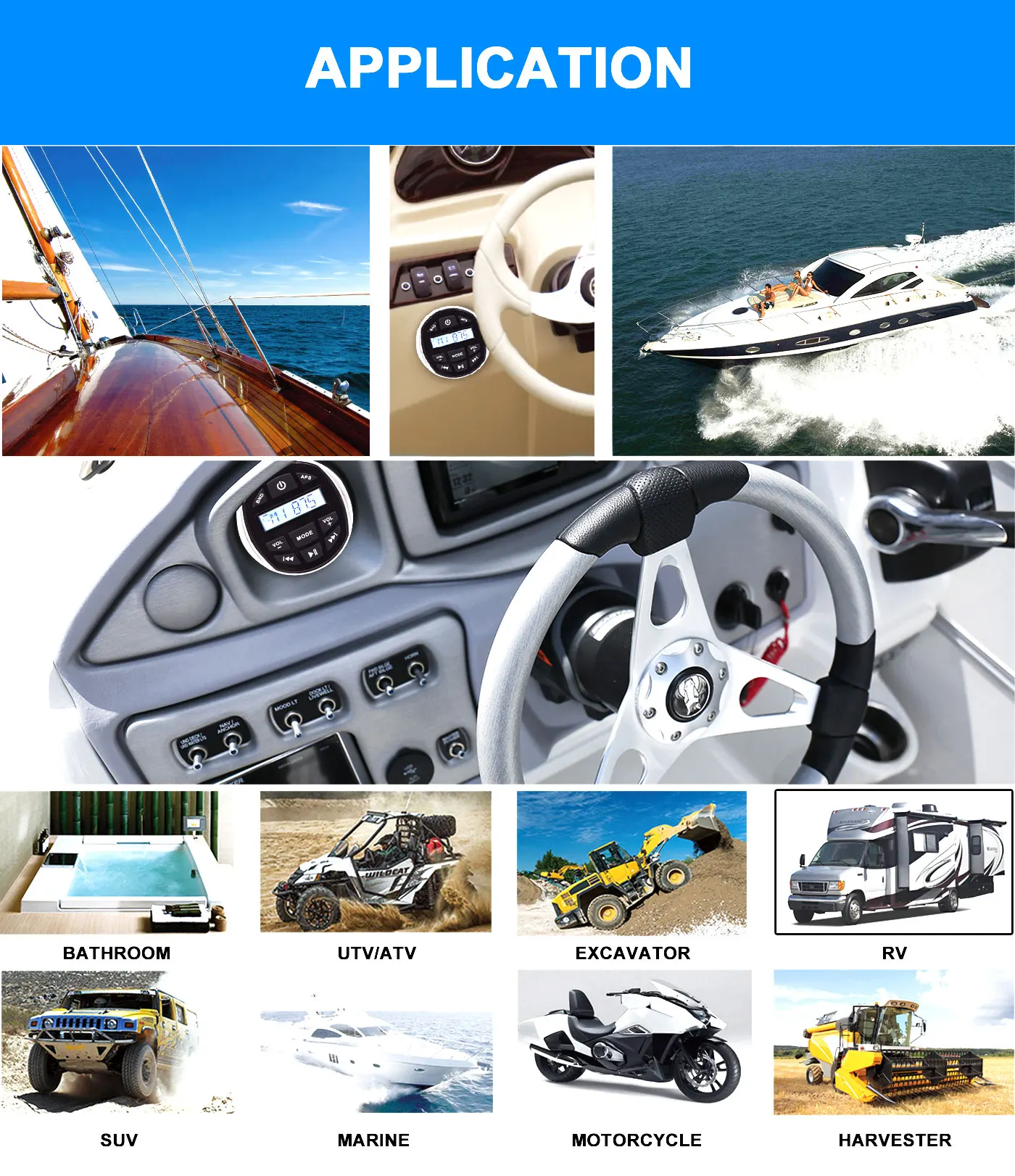 
Hot sell waterproof radio mp3 waterproof radio mp3 player for motorcycle 