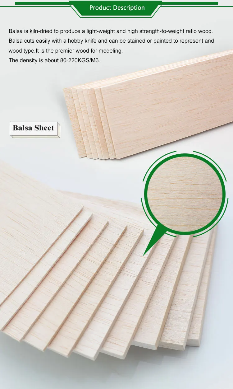 1000*80*1  Nature color  Balsa sheet for fish floats,for model