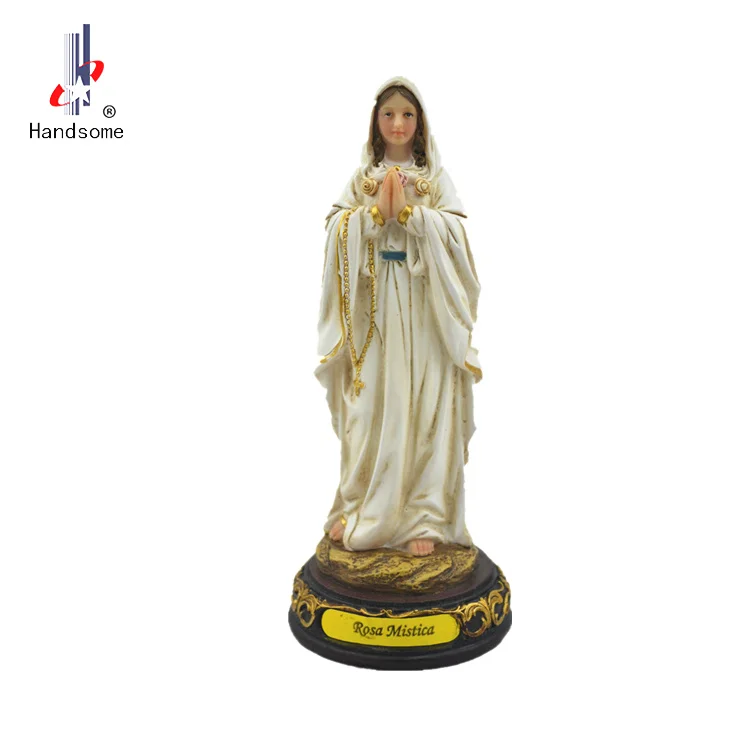 8 Inch Hot Sales Rosa Mistica Resin Antique Catholic religious crafts for sales