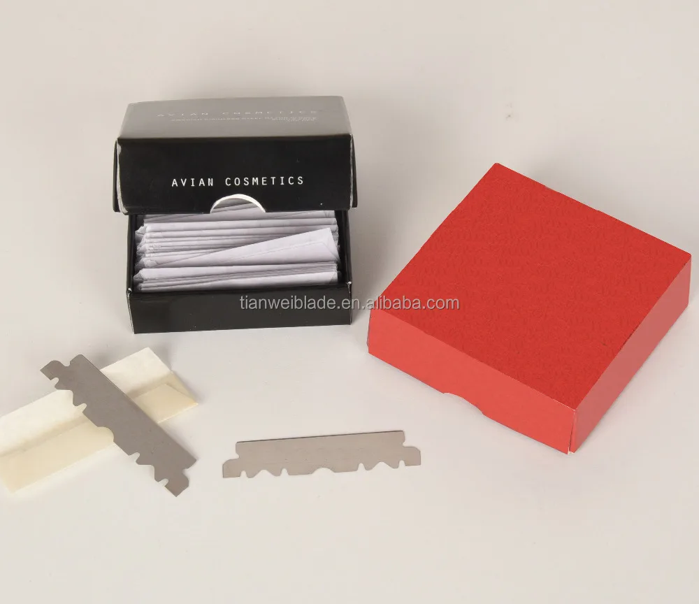 hanging card double edge blade matel safety shaving razor with a blade
