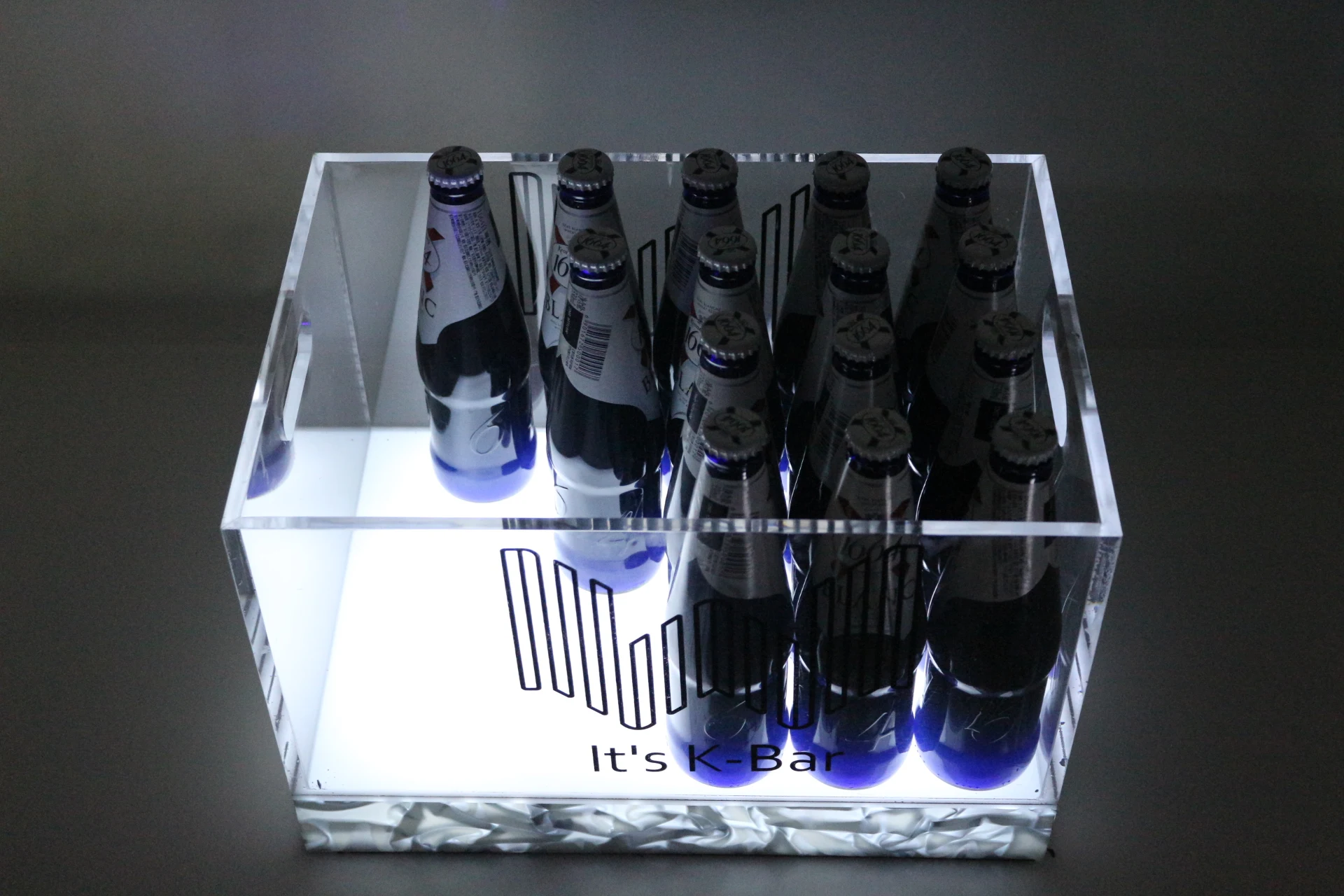 Wholesale Light Up Acrylic Ice Bucket with Customized Base Pattern