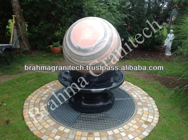 outdoor landscape stone water fountain ball