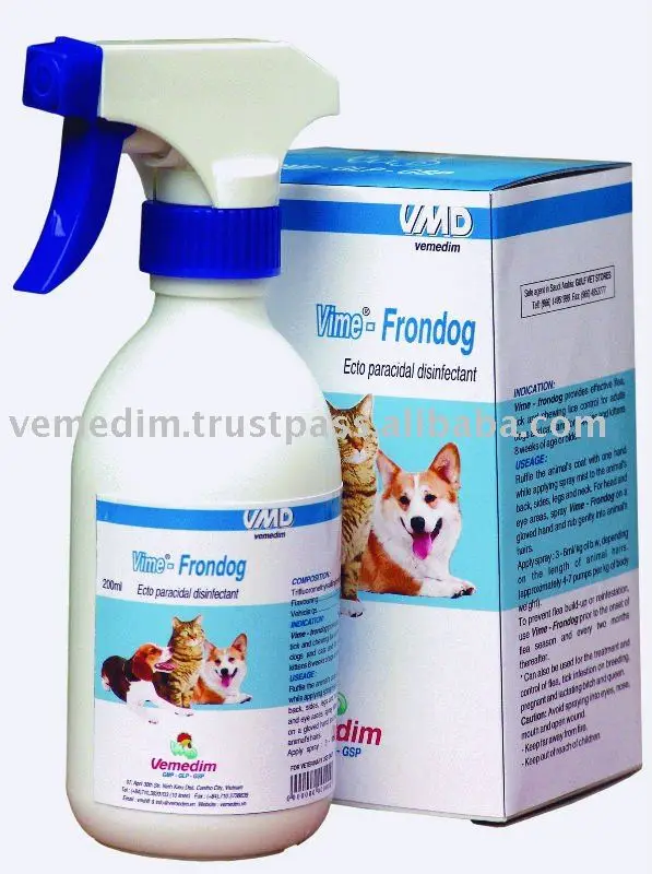 Fipronil Spray for dog, cat flea and tick prevention, Vime - Frondog