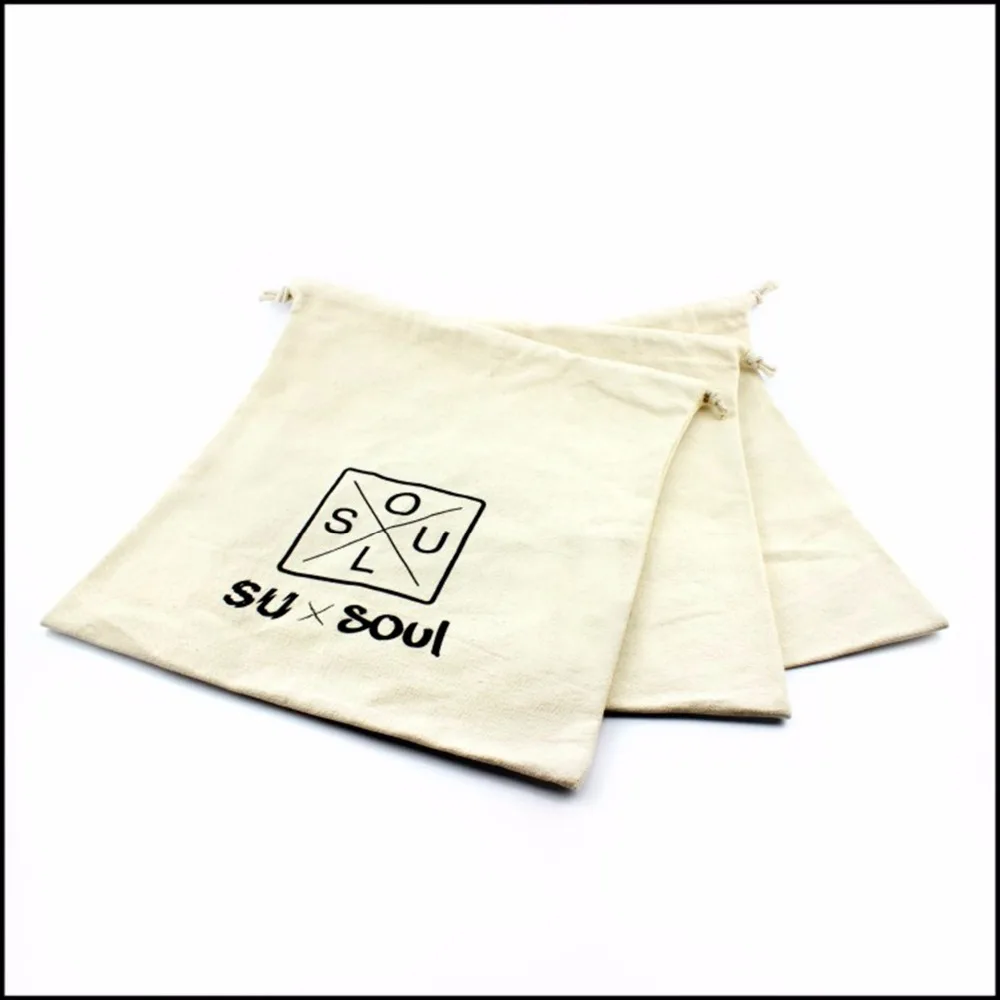 Custom Small Cotton Muslin Drawstring Bag