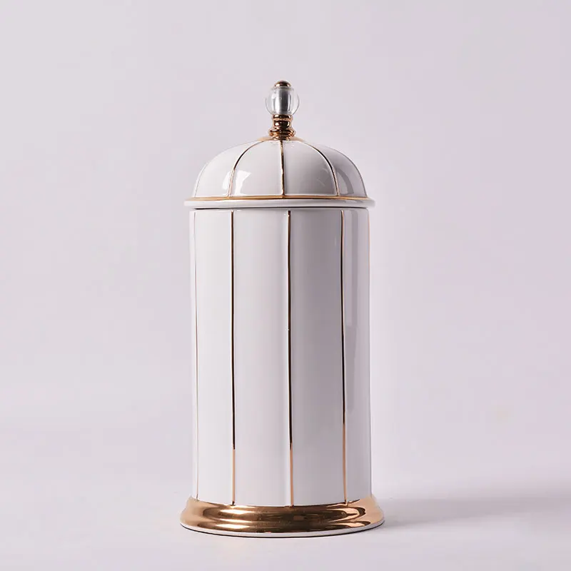 New products luxury antique porcelain mason spice crystal elegant cosmetics jars large storage jar with lid