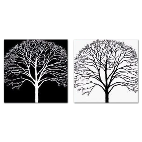 Landscape Tree Wall Art paintings Abstract Black and White
