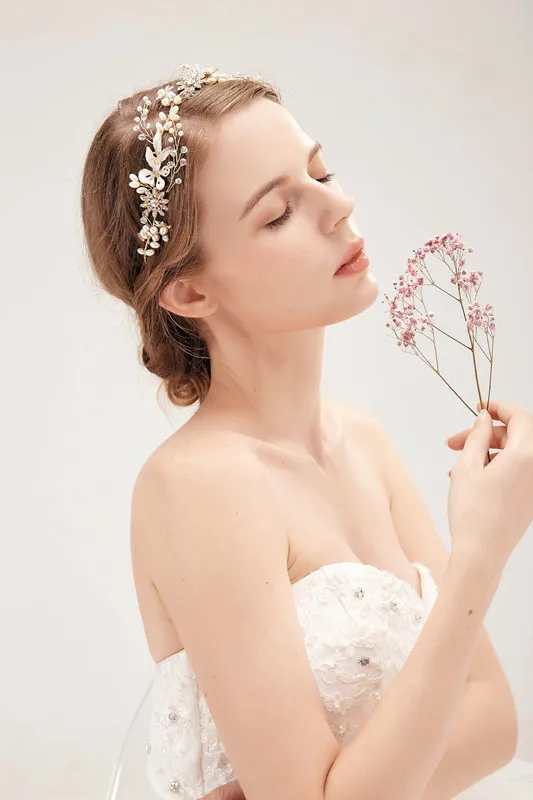 New Elegant Rhinestone pearl Bridal Tiara Wedding  Hair Accessory Jewelry