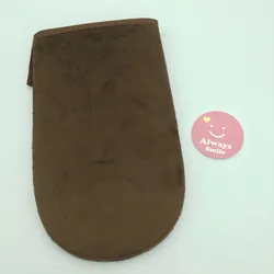 Brown cosmetic tan mitt velour tanning mitt applicator