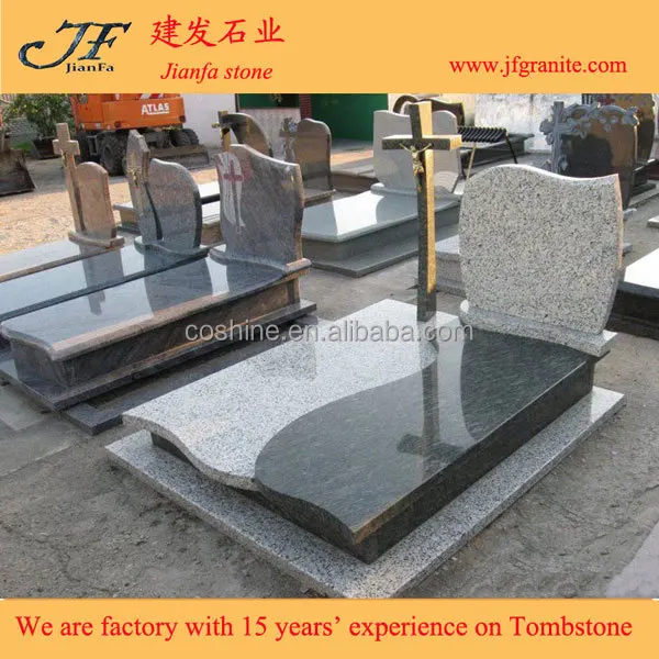 Popular European Style Kinds of Granite Double Tombstone Design
