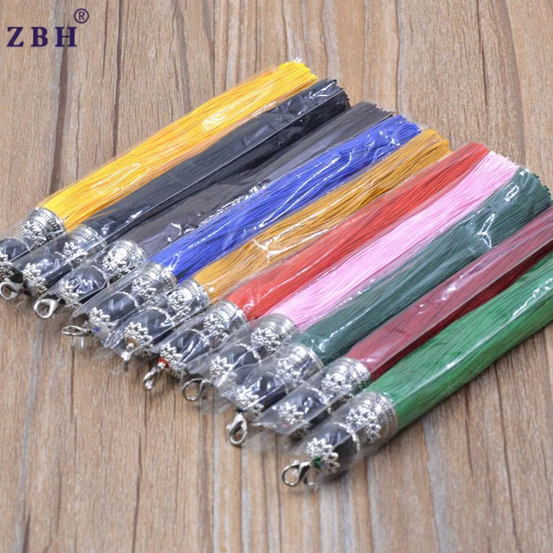 14cm high quality and cheap price multi colors nylon tassel for bag
