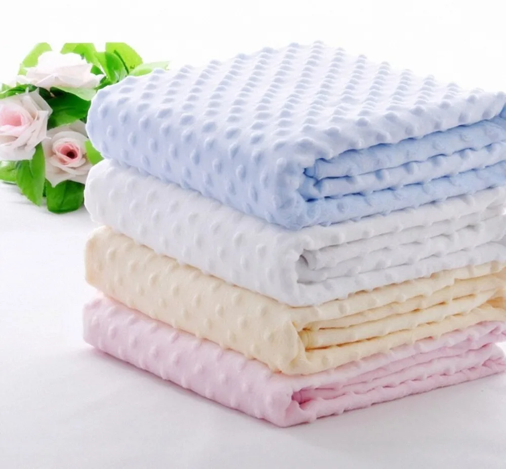 
100% polyester baby fleece swaddle blanket children minky baby blanket set 